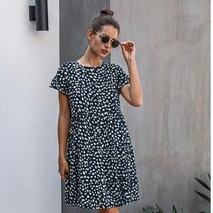 Kirundo Navy White Flowy A-Line Dress XL NWT